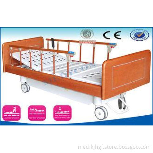Luxury Medical Bed With Wooden Side Rails , Automatic Home